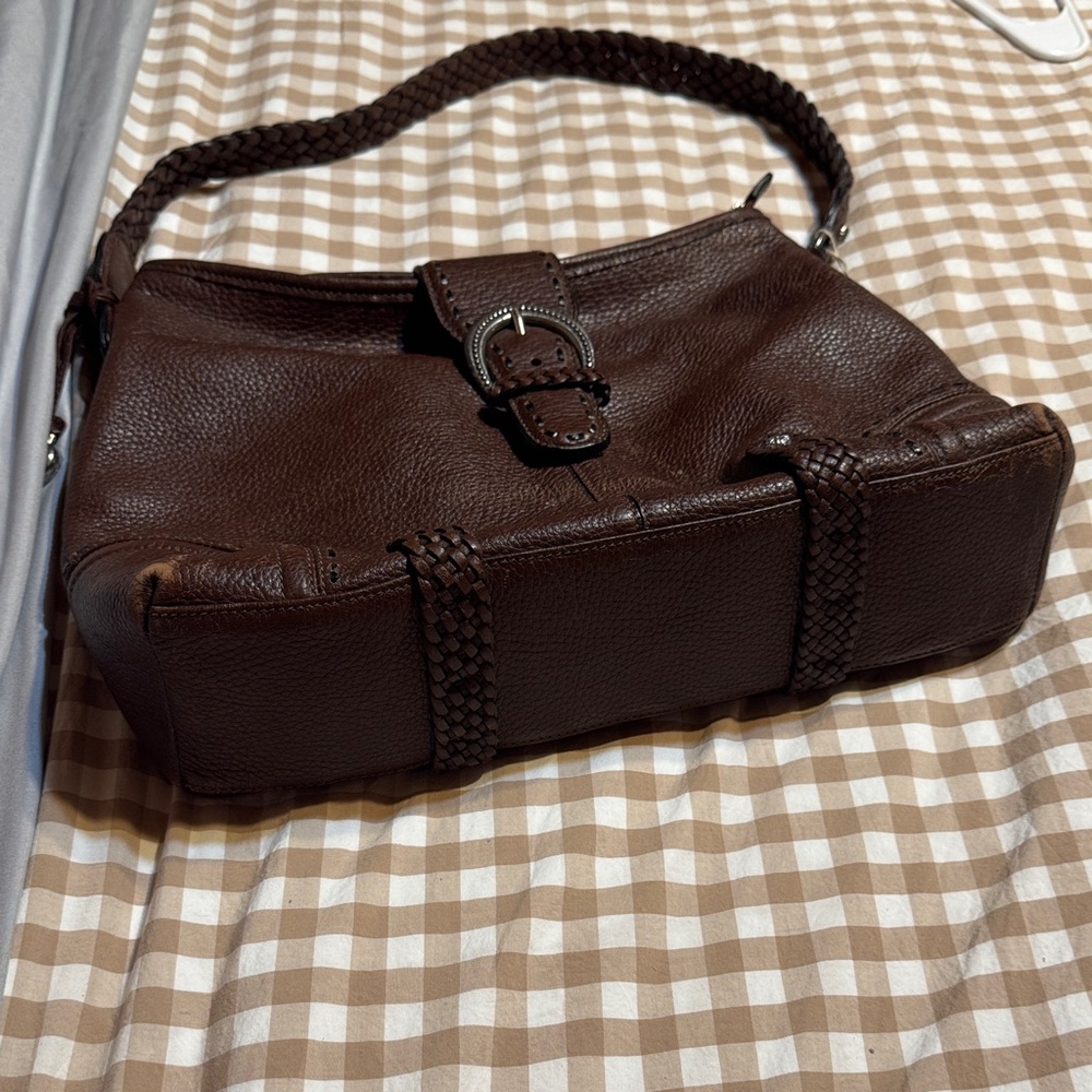 Elegant Brown Leather Handbag